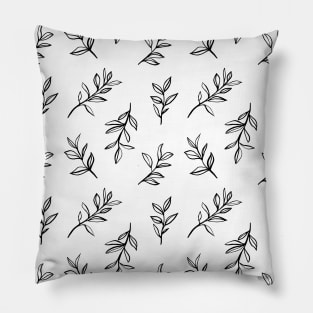 Twig hand drawn Pillow