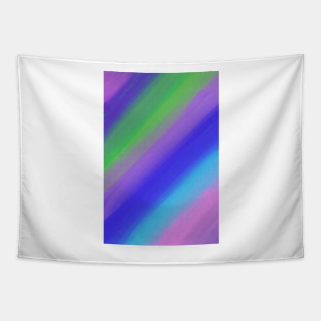 Blue Green Purple Pink Watercolor Painting Digital Art Tapestry by Grafititee