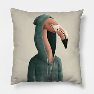 Flamingo With Hoodie Pillow