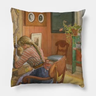 Letter-Writing by Carl Larsson Pillow