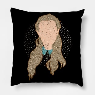 Enola Holmes Minimalist Portrait Circle Design Pillow