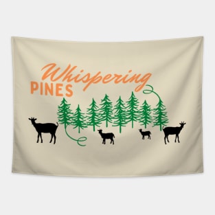 Whispering Pines Working Goat Ranch Orange and Black Tapestry