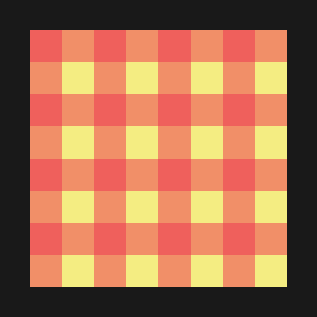 Orchard Plaid - Red and Yellow by A2Gretchen