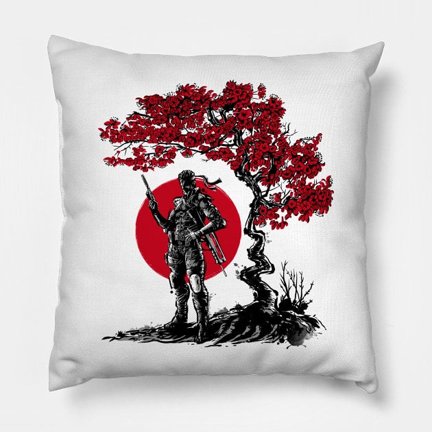 Soldier under the sun Pillow by ddjvigo