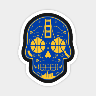 Golden State Sugar Skull Magnet