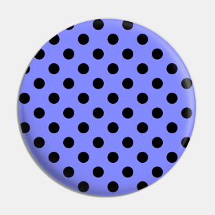 Black Polka Dots Pattern on Blue Background Pin