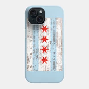 Chicago Flag on Brick Phone Case