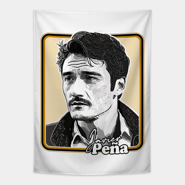 Javier Peña --- Narcos ---- Retro Fan Artwork Tapestry by DankFutura