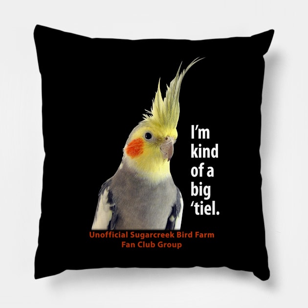 Big Tiel-white type Pillow by Just Winging It Designs