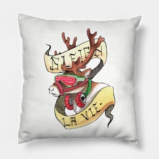 Reindeer raises the roof Pillow