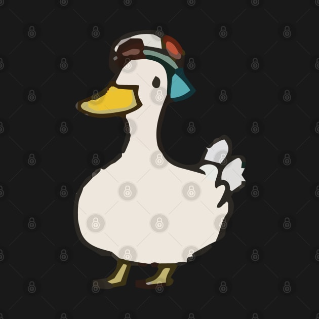 duck with cap , cool duck , handdrawn by zaiynabhw