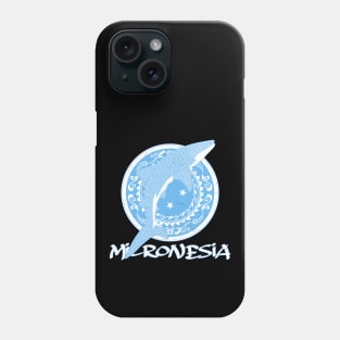 Whale Shark on Micronesian flag Phone Case