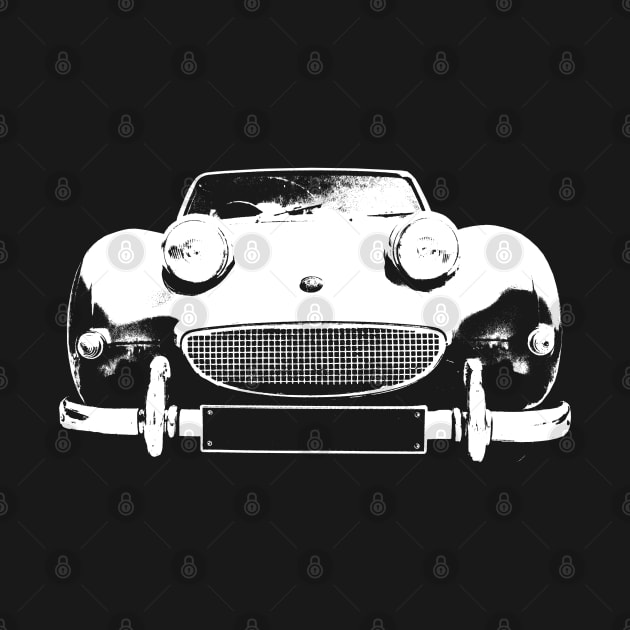 Austin Healey Sprite British 1960s classic car monoblock white by soitwouldseem