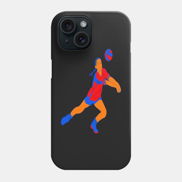 TANNED NEON GIRL VOLLEYBALL PLAYER Phone Case by sailorsam1805