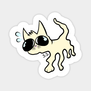 Anxiety Cat Colored Magnet