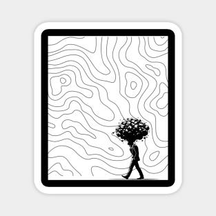 Overthinking - Minimalist Art Magnet