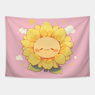 Happy Kawaii Summer Sunflower Baby Tapestry