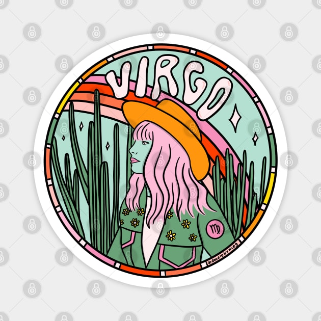Virgo Cowgirl Magnet by Doodle by Meg