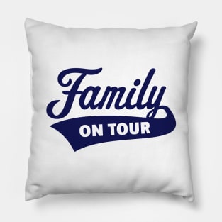 Family On Tour (Family Vacation / Navy) Pillow