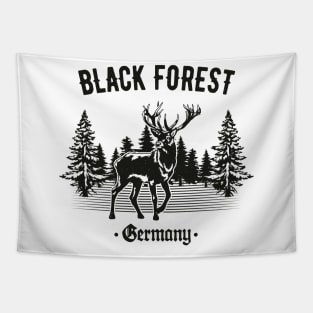 Black Forest Germany Deer with Trees Tapestry