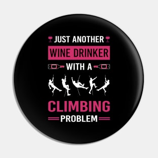 Wine Drinker Climbing Climb Climber Pin