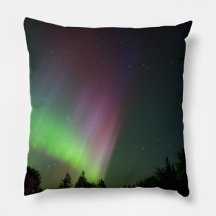 Northern Lights - Green and Pink Pillow