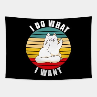 I Do What I Want Cat Tapestry