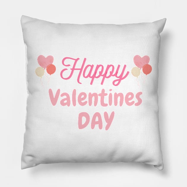 Happy Valentines Day Pillow by Simple D.