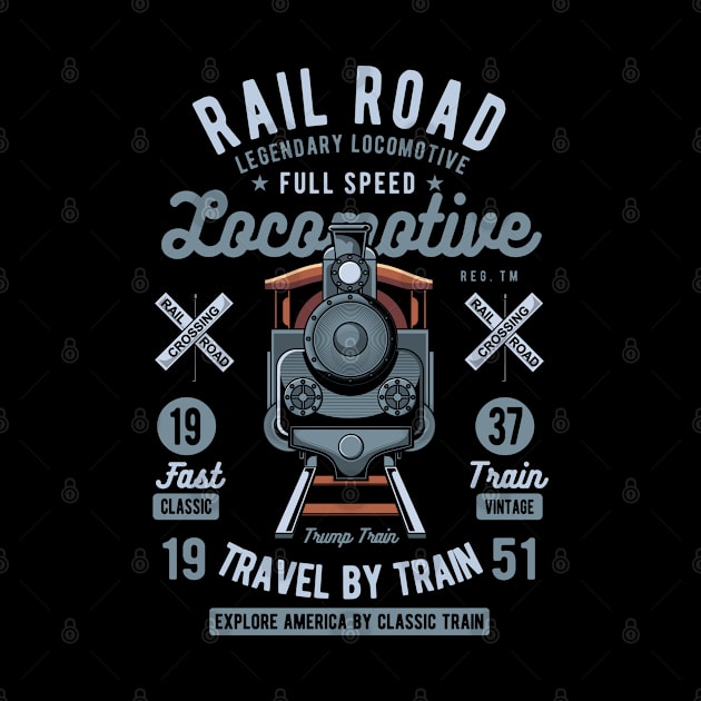 Railroad Series: Legendary Locomotive Vintage by Jarecrow 