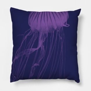 Purple Glowing Jelly Fish Pillow