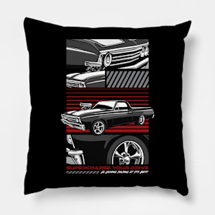 American Camino Muscle Car Pillow