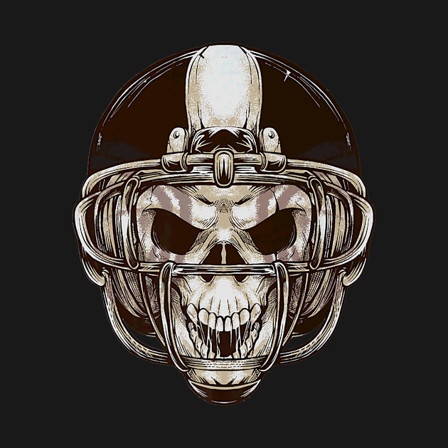 Football Skull by Feliz ZombiePunk