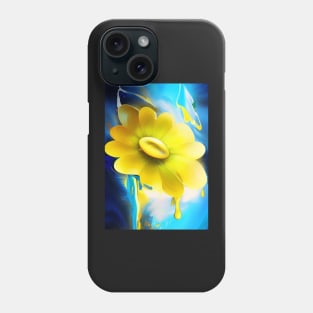 BEAUTIFUL YELLOW FLOWERS BLUE BACKGROUND Phone Case