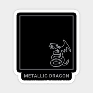Metallic Black Dragon Album Magnet