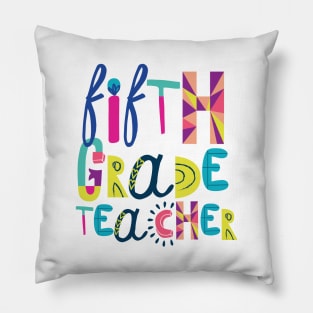 Cute 5th Grade Teacher Gift Idea Back to School Pillow