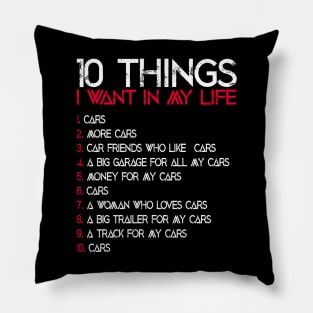 10 things i want in my life Pillow