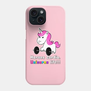 Unicorns fitness, barbell unicorn, gym girl, fitness Phone Case