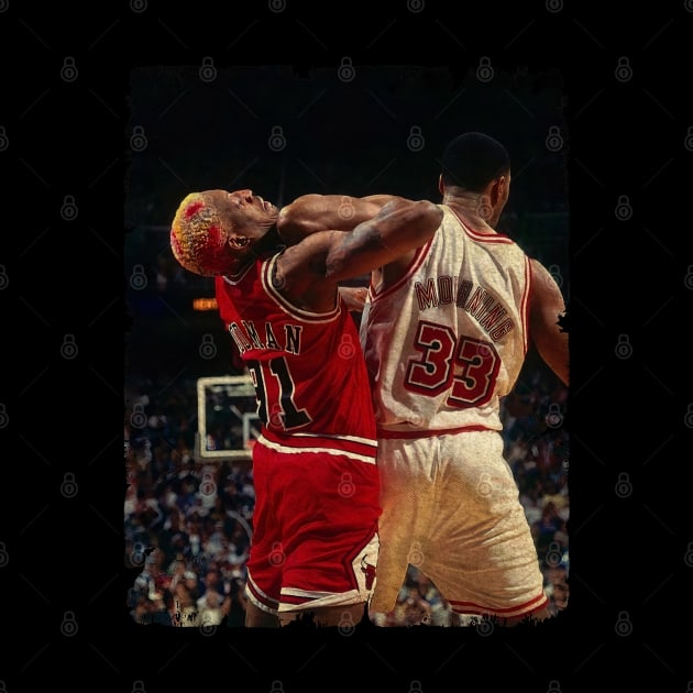 Dennis Rodman vs Alonzo Mourning, 1998 by Wendyshopart