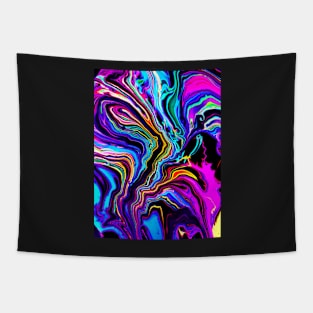 Neon Rift - Abstract Psychedelic Glitch Tapestry