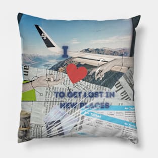 Wanderlust Chronicles: Embracing the Unknown in Travel Collage Pillow