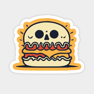 Skull Burger Magnet