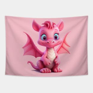 Little Pink Dragon Tapestry