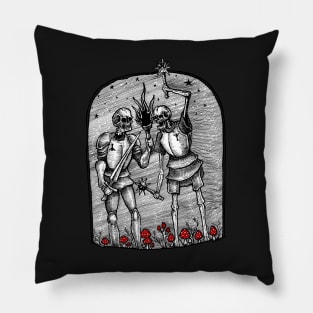 pagan medieval skull Pillow