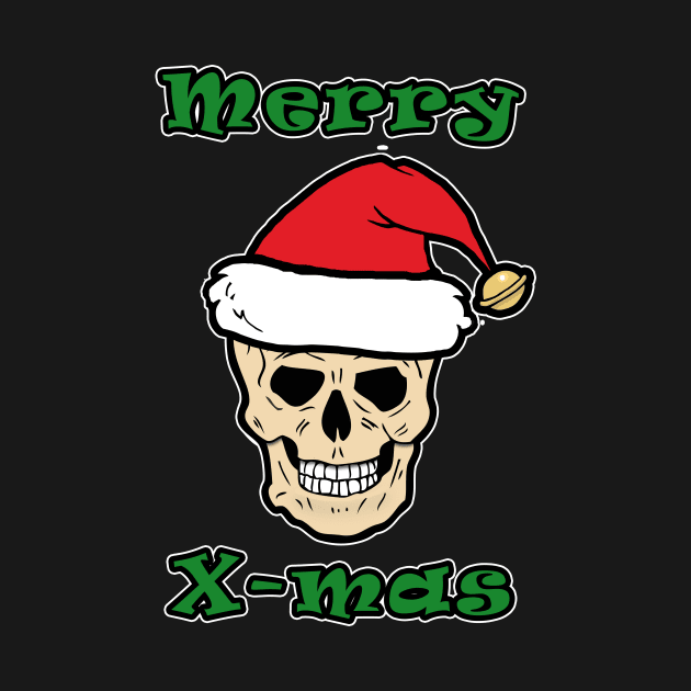 Merry X-mas Skull by RockettGraph1cs