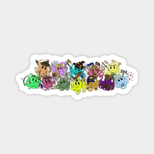 Cartoon Octopus Dungeons and Dragons Classes Group Photo Magnet