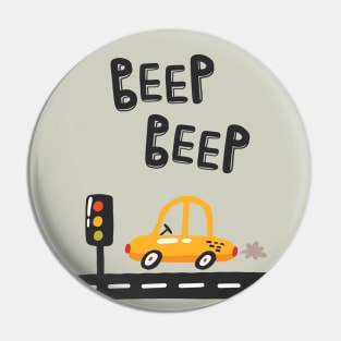 Beep Beep Traffic Light Car Pin