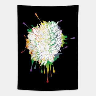 Rainbow Tulips Sketch Tapestry