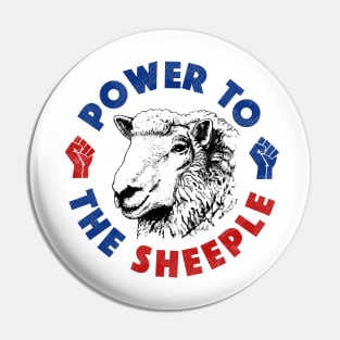 Power To The Sheeple Pin