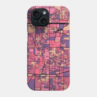 Arlington Map Pattern in Purple & Pink Phone Case