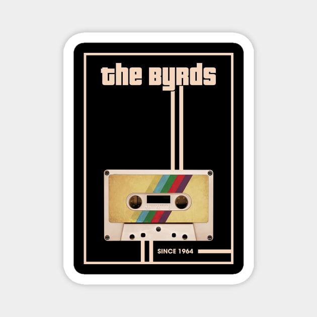 The Byrds Music Retro Cassette Tape Magnet by Computer Science